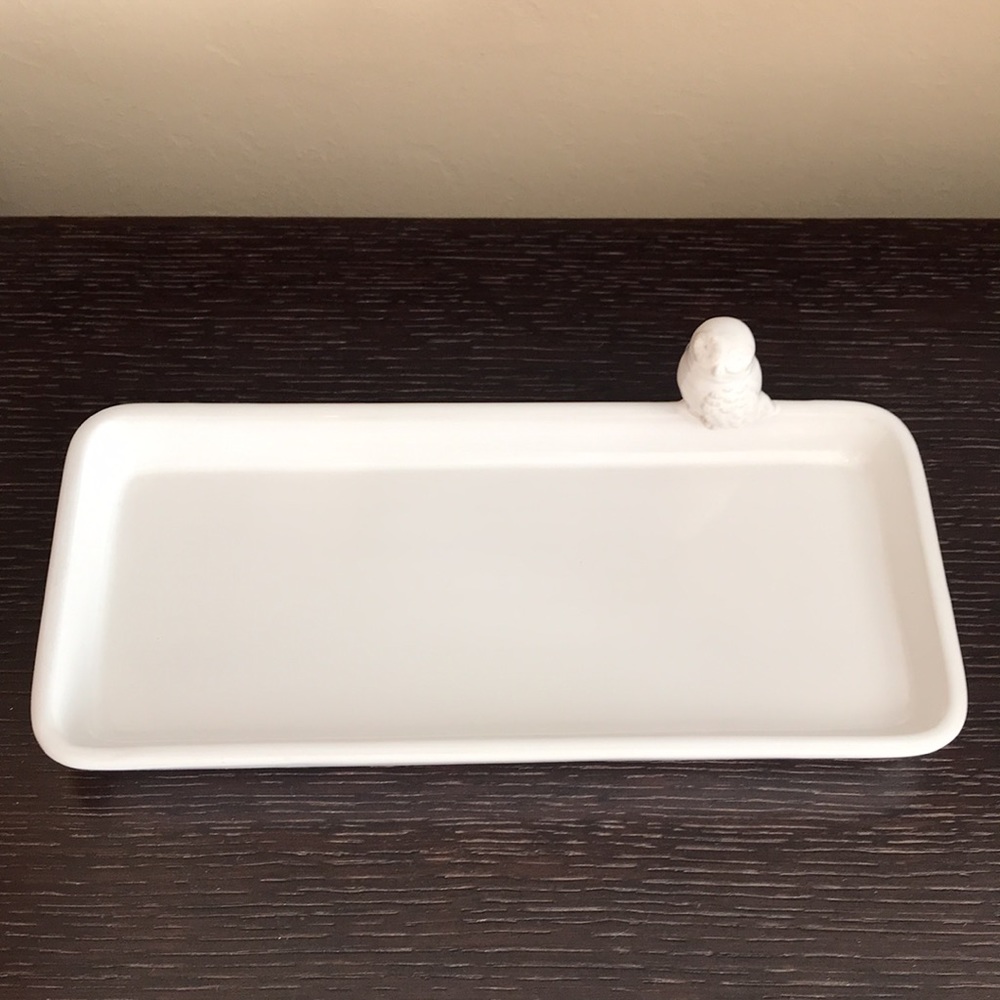 Threshold Stoneware Owl Tray / Serving Platter